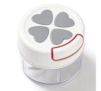 ASHATA Picadora de Ajo Manual, Procesador de Alimentos Manual Liviano para una Fácil Preparación de Alimentos en Cocinas Pequeñas con Material ABS Duradero (GRAY)