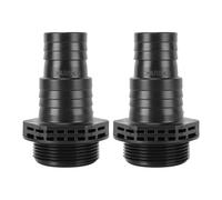 ASHATA Piezas de Repuesto para Spa de Piscina, Conectores de Bomba de, Interfaz Roscada, 2 uds., ABS Negro
