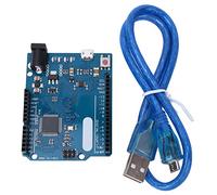 ASHATA Placa de Desarrollo, 7 interfaces PWM 5V 16 MHz ATmega32u4 Placa de Desarrollo con Cable USB para Leonardo R3 Pro
