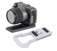 ASHATA Placa de Liberación Rápida para Cámara R50V, Placa Base de Liberación Rápida de Aleación de Aluminio para Cabezal Estabilizador de Cámara R50V, Adaptador de Montaje en Trípode, (Silver)