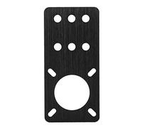 ASHATA Placa de Montaje del Motor Paso a Paso de Aluminio anodizado NEMA 17 Accesorios de la Impresora 3D para Motores Paso a Paso NEMA 17/para Ranura en V Lineal (Negro)