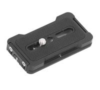 ASHATA Placa QR de Aleación de Aluminio, Diseño de Perilla de Bloqueo Doble, Cola de Milano Arca, Diseño de Placa Retráctil, Almohadilla de Goma Antideslizante, con Cierre Rápido, para