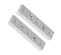 ASHATA Plantilla de Guía de Inglete con Ranura en T Accesorio de Herramienta Eléctrica de Aleación de Aluminio Fuerte para Carpintería Canales Tipo 30/45 100 Mm Plata 2 Piezas para Manualidades en