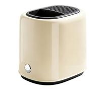 ASHATA Porta Utensilios de Plástico Multifuncional, Organizador Estético para Cubiertos de Cocina, 21x22x18cm (Beige)