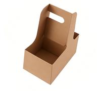 ASHATA Portabebidas de 2 Tazas a Prueba de Derrames, 20 Unidades, con Asas Reforzadas para Entrega de Bebidas Frías y Calientes (20PCS)