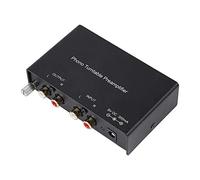 ASHATA Preamplificador de Fono Estéreo, Doble Canal Previo Microphono 32dB Portátil Universal para Mezclador,Dispositivo de Grabación de Audio,Amplificador,etc.(Plug EU.)