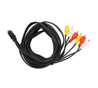 ASHATA Premium PVC Mini DIN a 6 Cable Compuesto Flexible de Cable de Conexión AV para Receptor Satelital, Monitor de Video Receptor de Video de Sonido a Prueba de Explosión