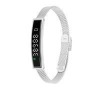 ASHATA Pulsera Inteligente de Salud, Rastreador de Ejercicios Portátil Conectado por Bluetooth, Monitor de Hipertensión con Frecuencia Cardíaca y Sueño, Contador de Pasos, a Prueba de (Silver)