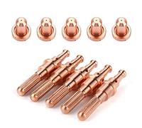 ASHATA Puntas de Boquilla de Electrodo de Antorcha de 5 Piezas 9 8215 Electrodo 5 Piezas 9 8210 para Dinámica Térmica SL60 100 30~100 A Consumible de Cobre de Telurio Premium