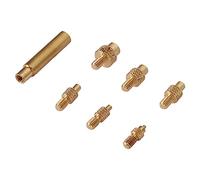 ASHATA Puntas de Soldadura y 6 Puntas de Inserción de Juego de Calor, Insertos de Rosca M2 M2.5 M3 M4 M5 M6 1/4 Pulgadas M8 para Soldador, con Caja de Plástico, Piezas de Impresora 3D