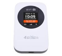 ASHATA Punto de Acceso WiFi Portátil 4G, Enrutador Móvil de Alta Velocidad de 300 Mbps con Ranura para Tarjeta SIM y Pantalla LCD, Batería Conectada de 10 Dispositivos de 3000 MAh para (White)