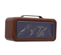 ASHATA Purificador de Niebla de Escritorio, Humidificador USB de Doble Boquilla con Luz de Atmósfera Suave para Uso en Dormitorio y Viajes (Grano de madera profunda)
