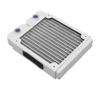 ASHATA Radiador de Refrigeración por Agua con 14 Tubos, Intercambiador de Calor de Cobre Rojo de Latón para Computadora con Ventilador de 4,7 Pulgadas