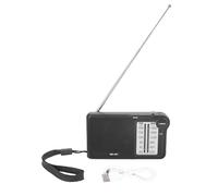 ASHATA Radio Am FM Portátil, Radio con Batería Recargable con Batería Incorporada de 800 MAh de 21 Cm Antena de 3,5 Mm Jack de Auriculares Cristal de Sonido Clear para el Trabajo de (Silver)
