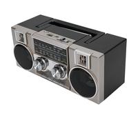 ASHATA Radio de Altavoces, FM Am SW Radio Portátil con Controladores Duales de 5W Tipo C 8H Tiempo de Juego Ligero y Compacto para el Parque de Baño de Jardín (Dorado)