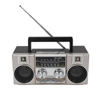 ASHATA Radio Portátil Am FM SW Full Radio Battery Battery, Calidad de Sonido Transparente, Altavoz Bluetooth RGB, para el Escritorio de Cocina Garden Park Office y Al Aire Libre (Gold)