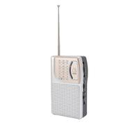 ASHATA Radio Portátil Am FM SW, Radio de Mano Compacta con Antena de 21 Cm y Batería Recargable de 500 MAh, Altavoz Fuerte para Viajes en Exteriores para Uso de Emergencia de Viajes Al (Silver)