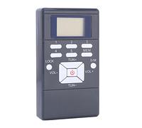 ASHATA Radio portátil, Mini Radio LCD portátil con Radio FM Receptor inalámbrico de procesamiento de señal Digital con Auriculares,Mini Radio Tamaño de Bolsillo FM/Am Digital Radio Personal(Gris)