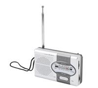 ASHATA Radio Portátil, Pocket Radio Transistor Radio Am FM con Jack de Auriculares de Altavoces Cobertura de Doble Banda Calidad de Sonido Premio PROTable para Viajes Al Aire Libre (Gris-Plata)