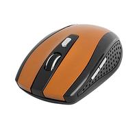 ASHATA Ratón Inalámbrico, 1600 dpi 2.4G Ratón Ergonómico Inalámbrico, Ratones ópticos Inalámbricos Silenciosos Portátiles para PC Portátil Juegos de Oficina Viajes (Naranja)
