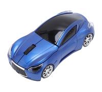 ASHATA Ratón Inalámbrico de Automóvil Portátil para PC Portátil, Lindo Mouse de Computadora óptica en Forma de Automóvil con Receptor USB de 2.4GHz, 1600 Ppi, Soporte de Modo de (Azul Perla)