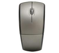 ASHATA Ratón Inalámbrico Plegable para Computadora, ABS, Portátil, Compacto, Inalámbrico, Plegable, 1600 PPP, Mate, para Juegos de Oficina, Plug and Play(Gris)