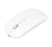 ASHATA Ratón Inalámbrico Ratón Inalámbrico Recargable Delgado Ratón óptico Inalámbrico Delgado 2.4G 5.0 Modo Dual con Receptor USB para Oficina de Juegos (Blanco)