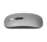 ASHATA Ratón Inalámbrico Ratón Inalámbrico Recargable Delgado Ratón óptico Inalámbrico Delgado 2.4G 5.0 Modo Dual con Receptor USB para Oficina de Juegos (Gris Oscuro)