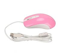 ASHATA Ratón para Juegos con Cable, Juego de Ratón para Juegos con Cable, Ratón Retroiluminado RGB de 3500 dpi con Diseño Ergonómico de 4 Botones para Computadora con Cable (Rosa)