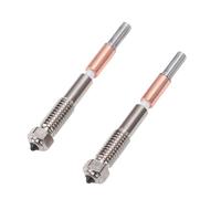 ASHATA Reemplazo de Boquilla Bimetálica de Garganta de Cerámica de 0,4 Mm para Impresoras 3D QIDI Q2 Q2C, Acero Endurecido Duradero, Paquete de 2