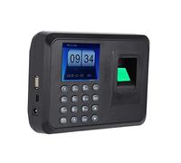 ASHATA Registrador de Asistencia de Huellas Dactilares, Pantalla LCD TFT de 2,4 Pulgadas Huella Digital Registrador de Máquina de Asistencia de Reloj de Tiempo 100-240V (Enchufe