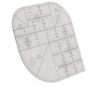 ASHATA Regla de Corte de Esquina Curvada de Acrílico, Plantilla de Costura de Patchwork, Regla de Costura para Tela de Acolchado de Bricolaje, de Corte de Tela con Múltiples Guías Curvas (Dorado)