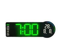 ASHATA Reloj de Pared Digital con Pantalla Grande con Alarma y Control Remoto para Dormitorio, Sala de Estar, Atenuación Automática, Visualización de Fecha y Semana de Temperatura