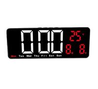 ASHATA Reloj Despertador LED con Brillo Automático y Función de Memoria Adecuado para Decoración del Hogar u Oficina con Características de Temperatura, Fecha y Semana