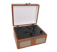 ASHATA Reproductor de CD Retro Portátil Bluetooth 5,0 con Control Remoto de Diseño de Tocadiscos para en Casa, Reproductor de CD de Maleta