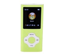 ASHATA Reproductor de MP3 LCD Bluetooth 5,3 de 1,8 Pulgadas, Reproductor de Música HiFi sin Pérdidas con Grabación de Voz de Libro Electrónico FM para Deportes (Green)