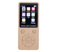 ASHATA Reproductor de Música MP3 Bluetooth con Sonido de para Trotar, Correr, Andar en Bicicleta, Diseño Delgado, Pantalla de 1,8 Pulgadas (Gold)