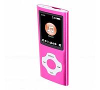 ASHATA Reproductor MP3 con Bluetooth 5.3 para Niños Adultos, Pantalla de 1,8 Pulgadas, Soporte hasta 64 GB Ampliable, Reproductor de Música con Radio FM, Grabadora de Voz, Auricul (Pink)