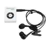 ASHATA Reproductor MP3 para Natación, Reproductor de Música Subacuático con Memoria de 8 GB con Sonido sin Pérdidas, Auriculares Portátiles para Natación con Auriculares para Bucear, (White)