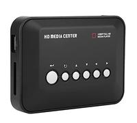 ASHATA Reproductor multimedia HDMI, Mini 1080P Full-HD Ultra HDMI reproductor multimedia digital con adaptador y control remoto para unidades USB MMC y tarjetas SD Reproductor HD para coche (negro) (Reino Unido)