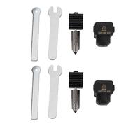 ASHATA Repuesto Hotend para Impresora 3D A1, Kit de Extremo Caliente de Acero Inoxidable con Boquilla de 0,2 Mm, Cabezal de Impresión Totalmente Metálico, 932 a 1202 Gra (2PCS)