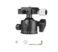 ASHATA Rótula de Bola de Trípode de Perfil bajo con Placa de Liberación Rápida de 1/4 de Pulgada, Rótula de Bola Panorámica de 35 Mm para Cámara DSLR, monopié, de de Trípode Panorámica