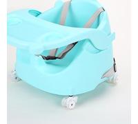 ASHATA Silla de bebé Portátil Ajustable con Arnés de Seguridad para Comidas de Juego, Material Ligero de PP para Bebés/niños Pequeños (GREEN)