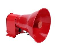 ASHATA Sirena Industrial de Alto Decibelio Bocina de Alarma Impermeable de 115 DB para Sitio de Construcción y Uso en Fábrica Aleación de Aluminio Roja (Enchufe de la UE)
