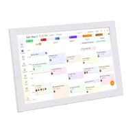 ASHATA Smart WiFi Calendario Digital 10.1 Pulgada Pantalla Táctil Familiar | Planificador de montaje en pared, lista de tareas pendientes, marco de fotos de comidas, recordatorio de programación, blanco