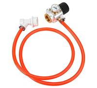 ASHATA Soda CO2 Mini regulador de Gas, CO2 Mini regulador de Gas Barril Mini regulador de Gas Adaptador de regulador de CO2 Kit de Cargador de manómetro Soda para Cerveza casera Barril de Cerveza