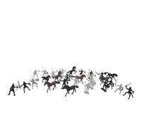 ASHATA Soldado Estático Caballero Caballos Juguetes Modelo Durable Soldado Medieval Miniaturas para Niños Juego Imaginativo (Caballería)