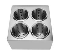 ASHATA Soporte Completo para Utensilios de Cocina en Acero Inoxidable, Organizador de 4 Piezas con Base para Almacenamiento de Cubiertos, Perfecto para Uso Diario