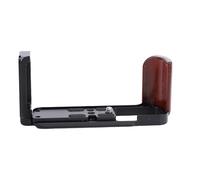 ASHATA Soporte de Empuñadura de Metal en L para Cámara XT30 XT30II XT10 XT20, Soporte de Empuñadura Antideslizante, en Forma de L de Aleación de Aluminio con Mango de Madera (Black)