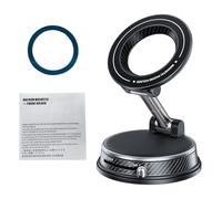 ASHATA Soporte Magnético para Teléfono de Coche Al Vacío, Soporte de Teléfono con Ventosa Ajustable de 360° para Salpicadero de Gimnasio de Coche, de Universal para, Estante de Magnético Fuerte